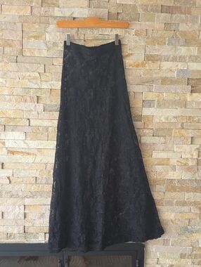 Black Lace Maxi Skirt